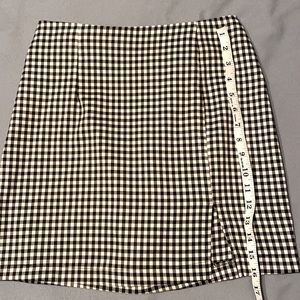 Black/White checked mini skirt